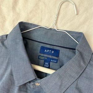 APT.9 Blue Long-sleeve Dress Shirt